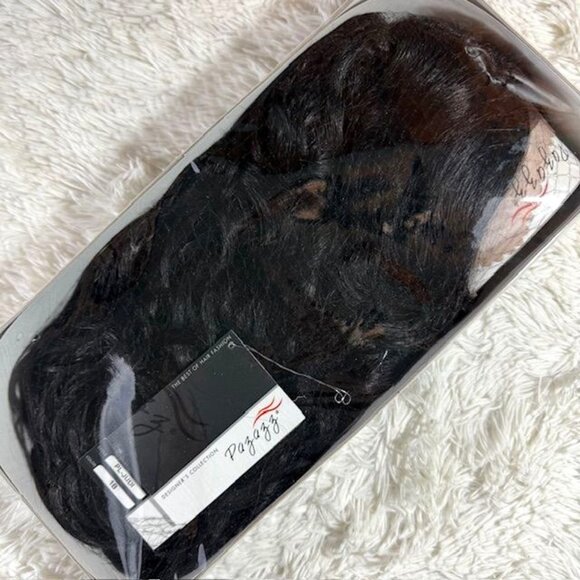 Pazazz PL-Judi Designer Collection 27" Lace Front Wavy Color 1B Synthetic Wig - Picture 1 of 16
